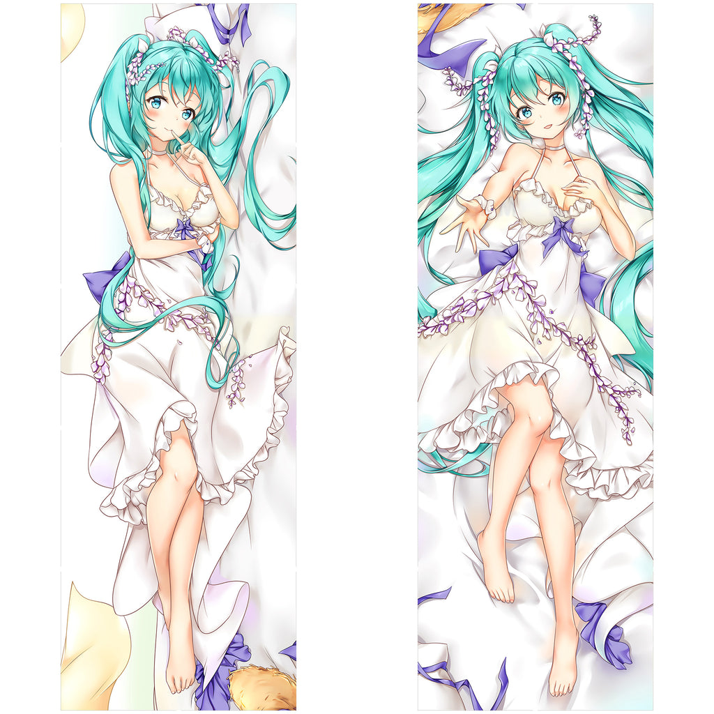 Hatsune Miku (White Dress with Wisteria Ver.) - Anime Inflatable Body Pillow Fan-Art Edition