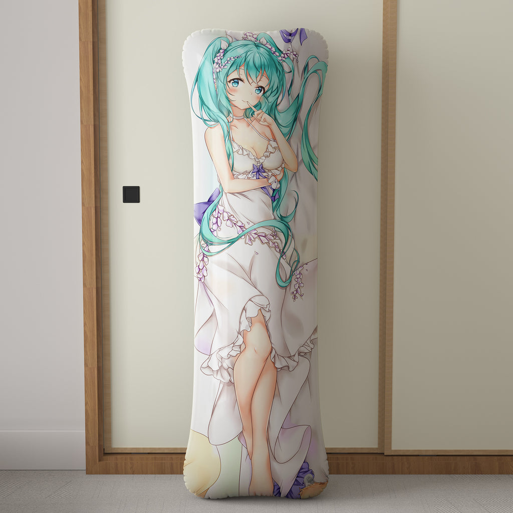Hatsune Miku (White Dress with Wisteria Ver.) - Anime Inflatable Body Pillow Fan-Art Edition