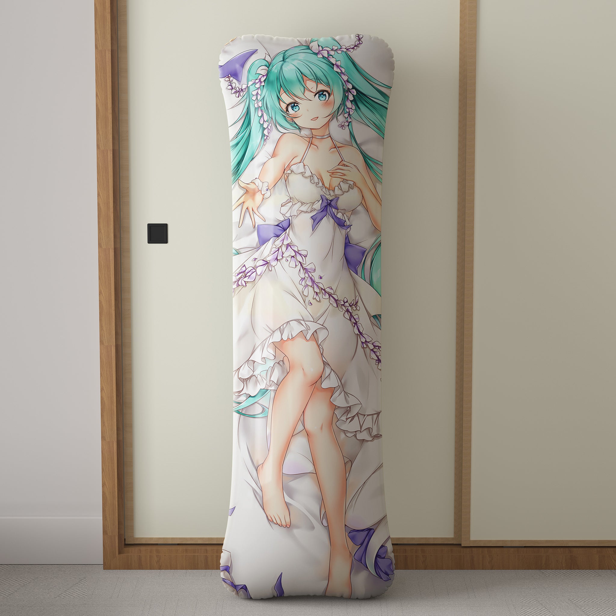 Hatsune Miku (White Dress with Wisteria Ver.) - Anime Inflatable Body Pillow Fan-Art Edition