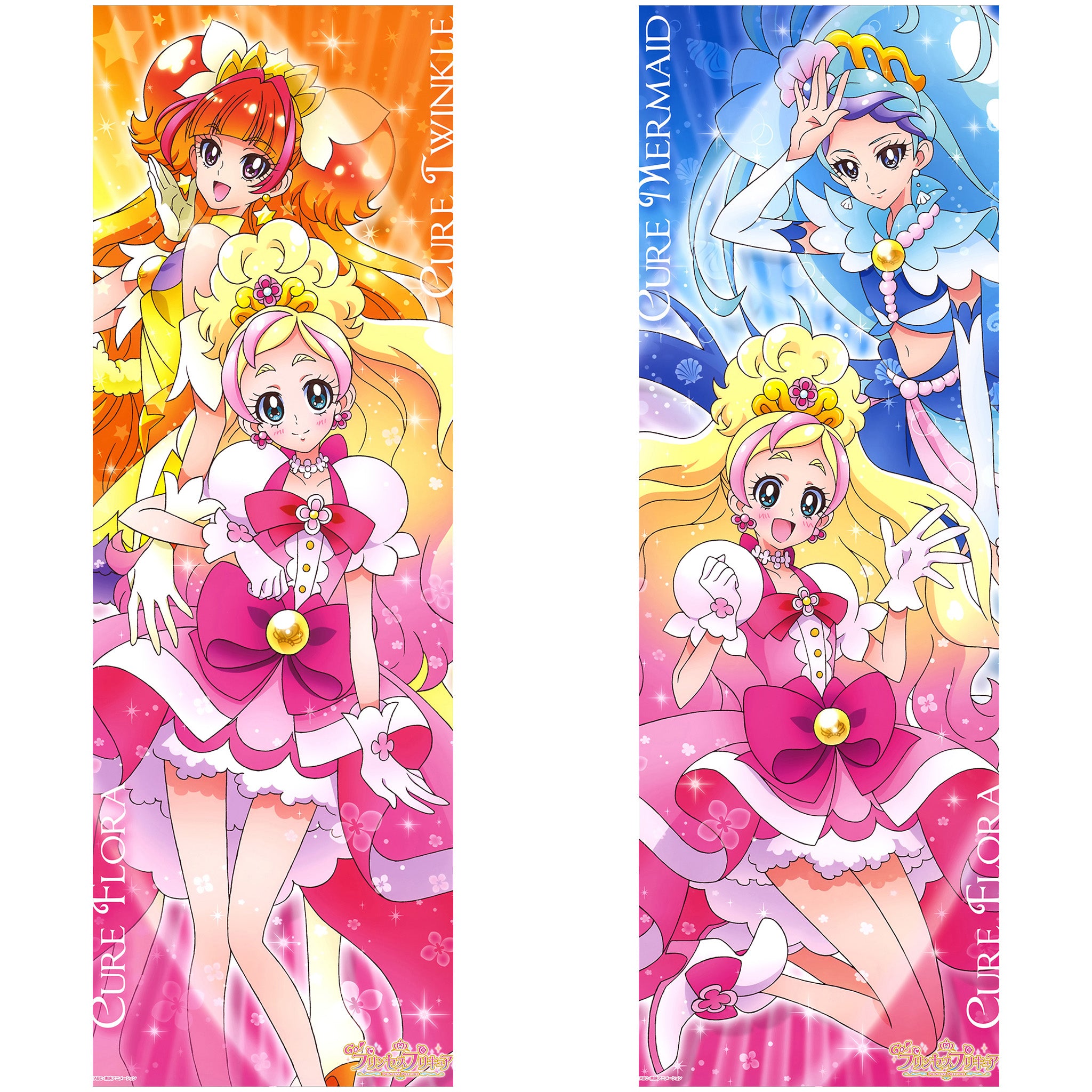 Cure Flora & Cure Twinkle & Cure Mermaid  - Anime Inflatable Body Pillow Fan-Art Edition